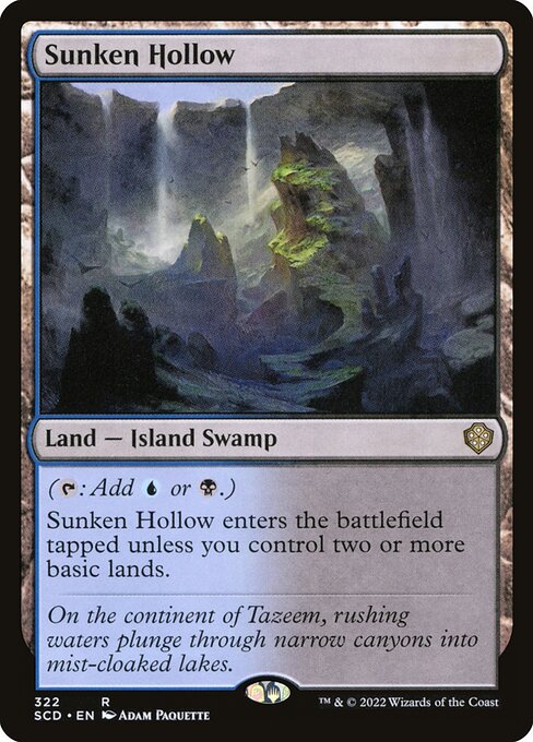 Sunken Hollow — Starter Commander Decks #322, art by Adam Paquette
