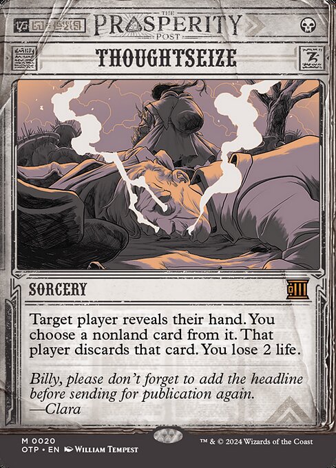 Thoughtseize — Breaking News #20, art by William Tempest