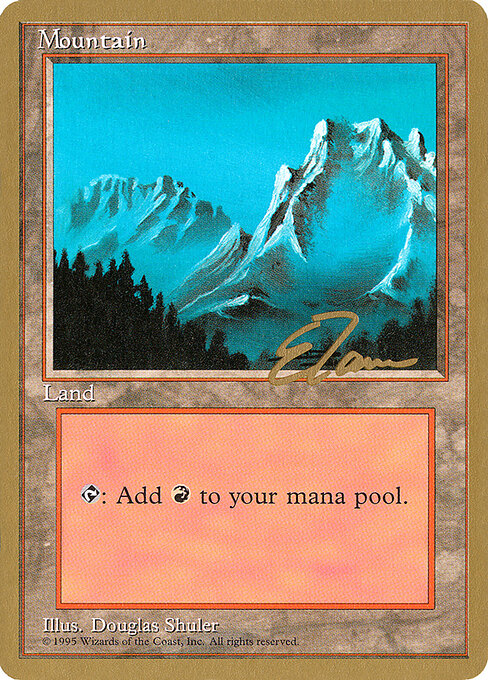 Mountain — Pro Tour Collector Set #et374, art by Douglas Shuler