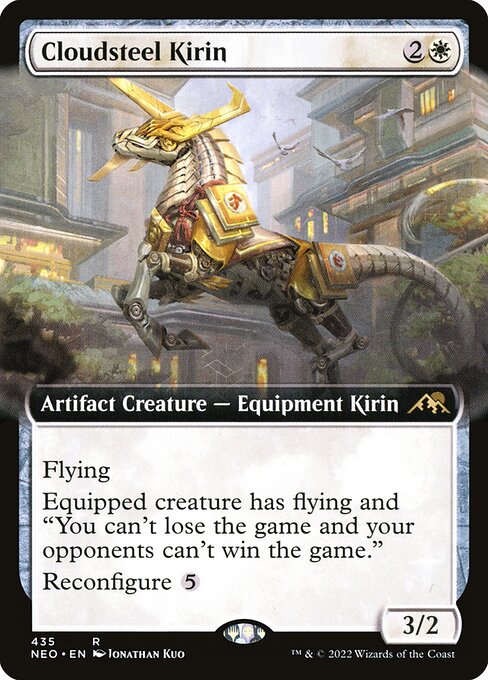 Cloudsteel Kirin — Kamigawa: Neon Dynasty #435, art by Jonathan Kuo