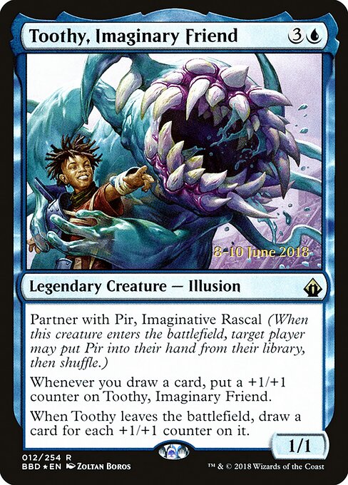 Toothy, Imaginary Friend — Battlebond Promos #12s, art by Zoltan Boros