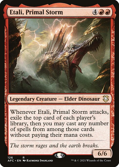 Etali, Primal Storm — Forgotten Realms Commander #126, art by Raymond Swanland