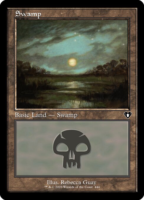 Swamp — Commander Masters #444, art by Rebecca Guay