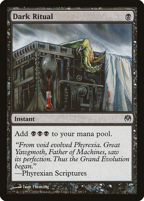 Dark Ritual — Duel Decks: Phyrexia vs. the Coalition #18, art by Tom Fleming