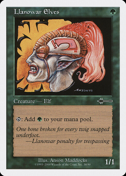 Llanowar Elves — Beatdown Box Set #58, art by Anson Maddocks