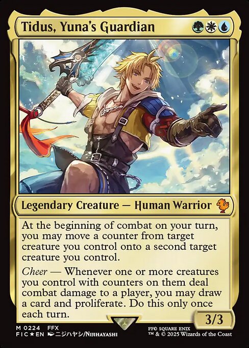 Tidus, Yuna's Guardian — Final Fantasy Commander #224, art by Nijihayashi