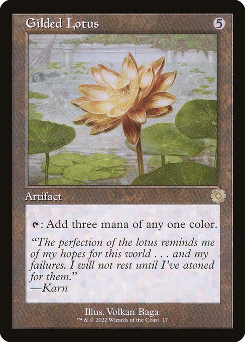 Gilded Lotus — The Brothers' War Retro Artifacts #17, art by Volkan Baǵa