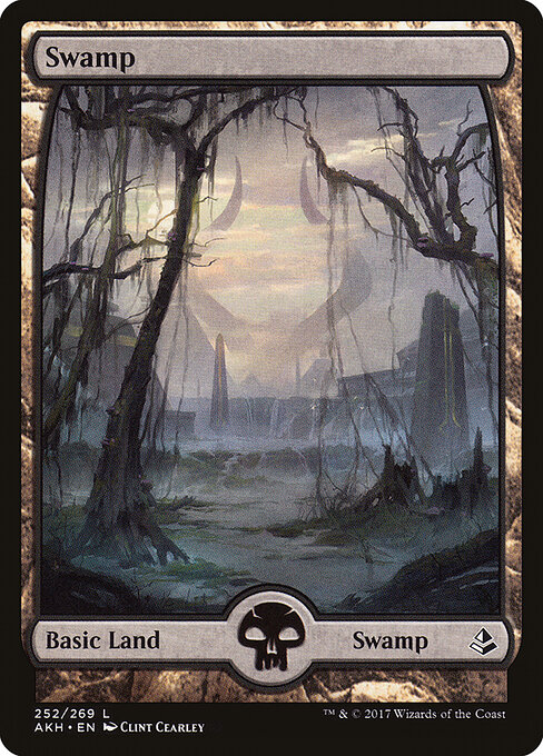 Swamp — Amonkhet #252, art by Clint Cearley