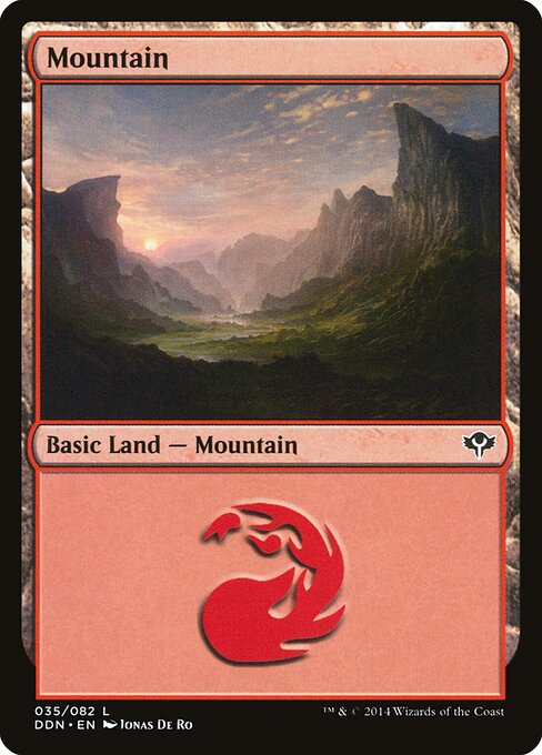 Mountain — Duel Decks: Speed vs. Cunning #35, art by Jonas De Ro