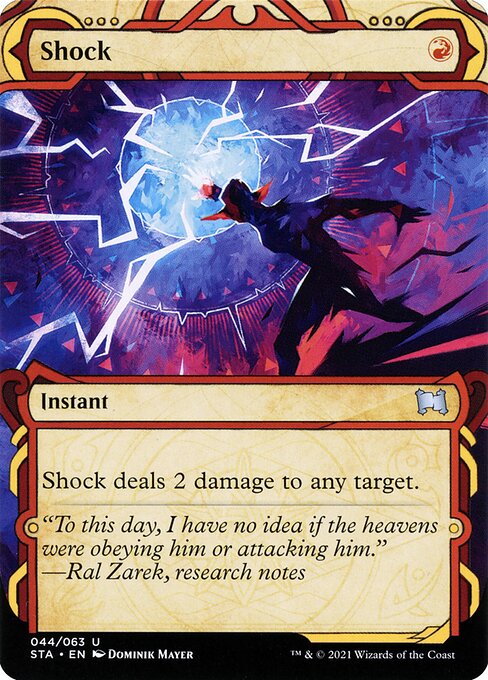 Shock — Strixhaven Mystical Archive #44, art by Dominik Mayer