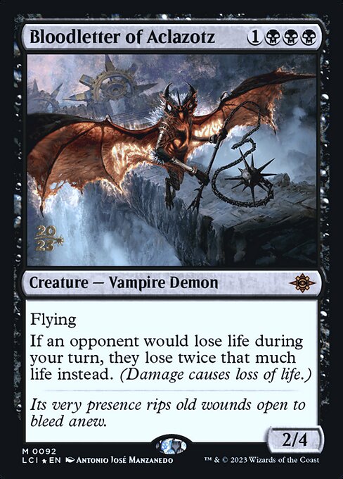 Bloodletter of Aclazotz — The Lost Caverns of Ixalan Promos #92s, art by Antonio José Manzanedo