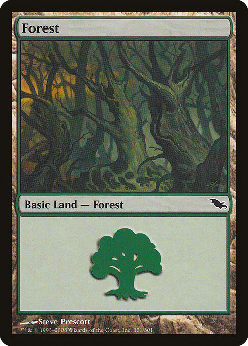Forest — Shadowmoor #301, art by Steve Prescott