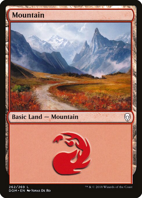 Mountain — Dominaria #262, art by Jonas De Ro