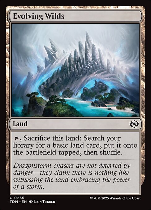 Evolving Wilds — Tarkir: Dragonstorm #255, art by Leon Tukker