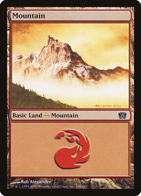 Mountain — Eighth Edition #346★, art by Rob Alexander