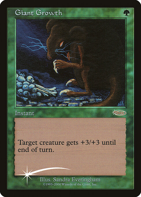 Giant Growth — Friday Night Magic 2000 #8, art by Sandra Everingham