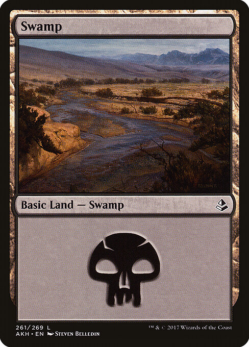 Swamp — Amonkhet #261, art by Steven Belledin