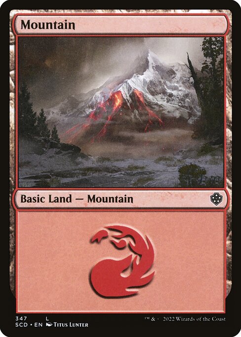 Mountain — Starter Commander Decks #347, art by Titus Lunter