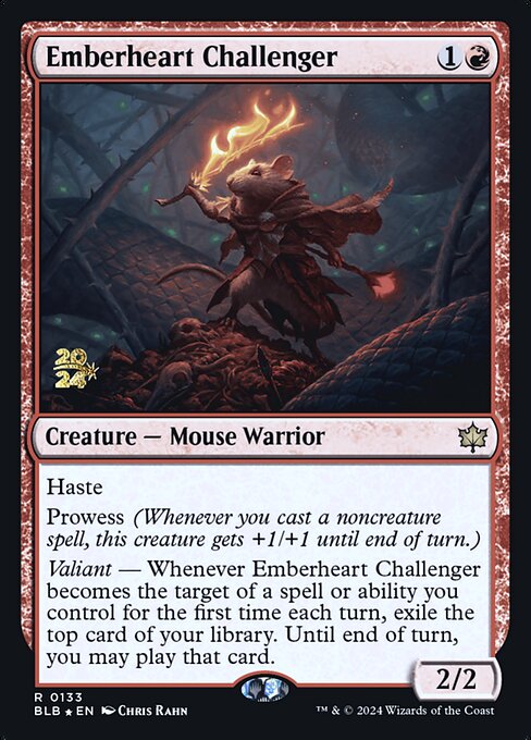 Emberheart Challenger — Bloomburrow Promos #133s, art by Chris Rahn