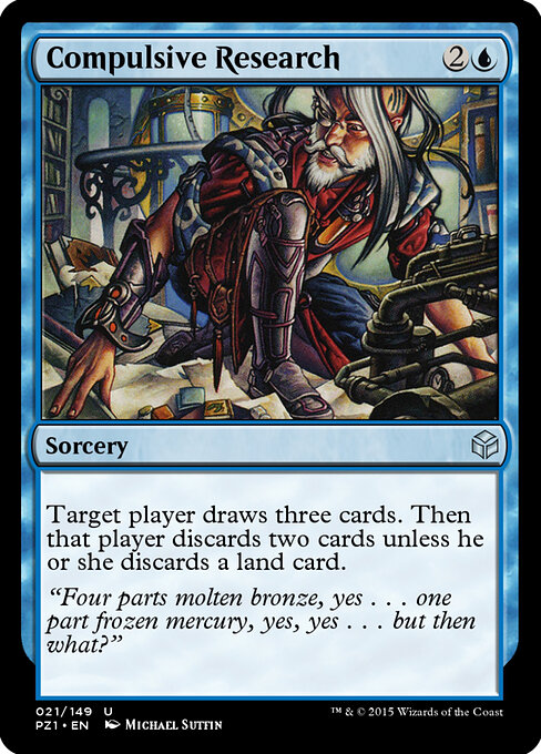 Compulsive Research — Legendary Cube Prize Pack #21, art by Michael Sutfin