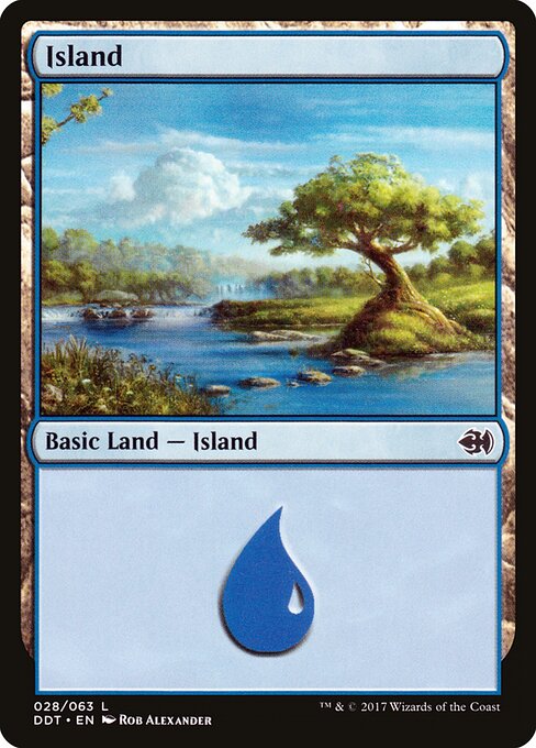 Island — Duel Decks: Merfolk vs. Goblins #28, art by Rob Alexander