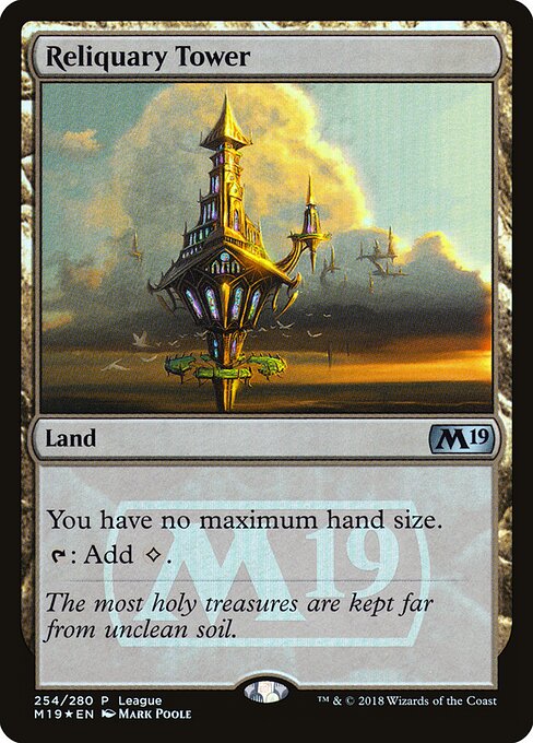 Reliquary Tower — Core Set 2019 Promos #254, art by Mark Poole
