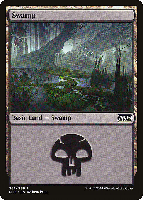 Swamp — Magic 2015 #261, art by Jung Park