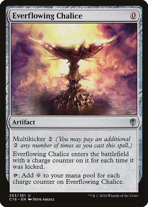 Everflowing Chalice — Commander 2016 #253, art by Steve Argyle