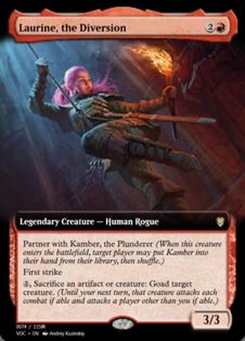 Laurine, the Diversion — Magic Online Promos #95387, art by Andrey Kuzinskiy