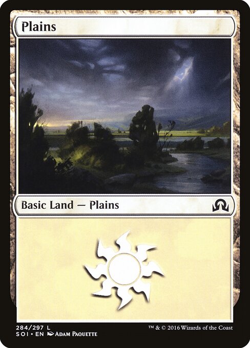 Plains — Shadows over Innistrad #284, art by Adam Paquette