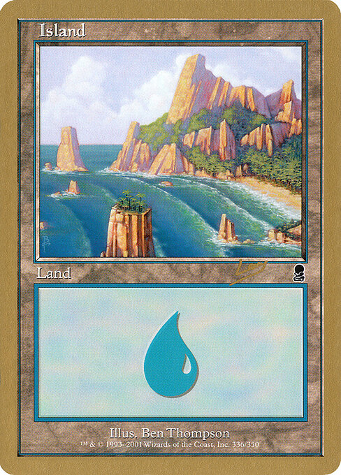 Island — World Championship Decks 2002 #rl336b, art by Ben Thompson