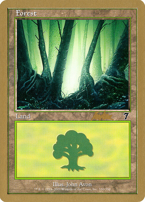 Forest — World Championship Decks 2002 #bk330, art by John Avon