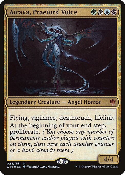 Atraxa, Praetors' Voice — Commander 2016 Oversized #28, art by Victor Adame Minguez