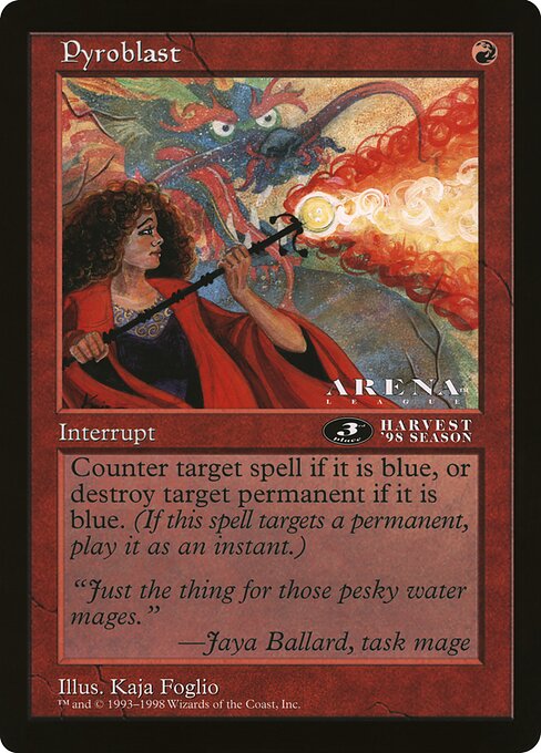 Pyroblast — Oversized League Prizes #54, art by Kaja Foglio