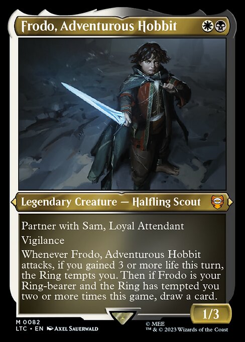 Frodo, Adventurous Hobbit — Tales of Middle-earth Commander #82, art by Axel Sauerwald