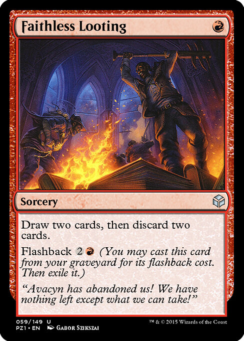 Faithless Looting — Legendary Cube Prize Pack #59, art by Gabor Szikszai