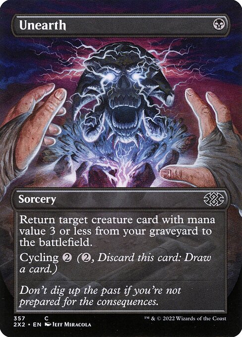 Unearth — Double Masters 2022 #357, art by Jeff Miracola