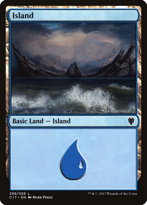 Island — Commander 2017 #299, art by Mark Poole
