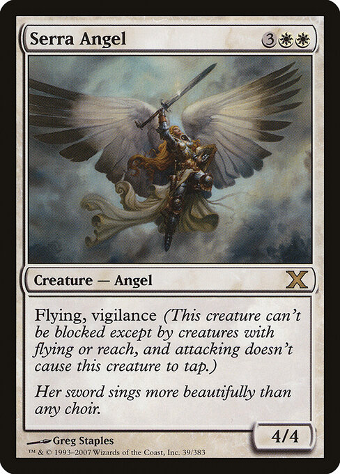 Serra Angel — Tenth Edition #39, art by Greg Staples