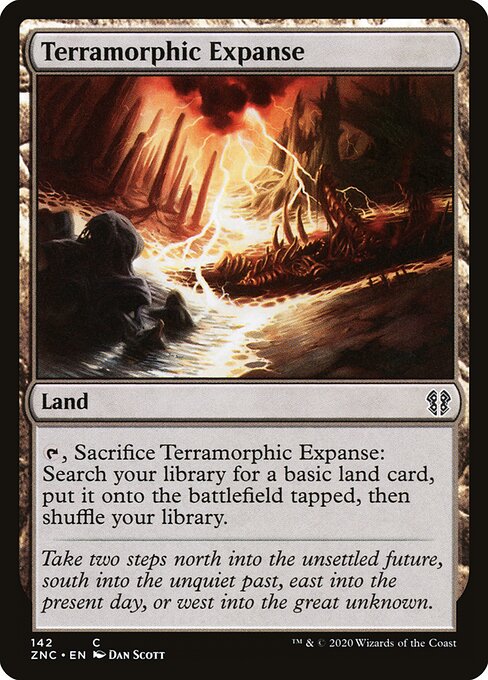 Terramorphic Expanse — Zendikar Rising Commander #142, art by Dan Murayama Scott