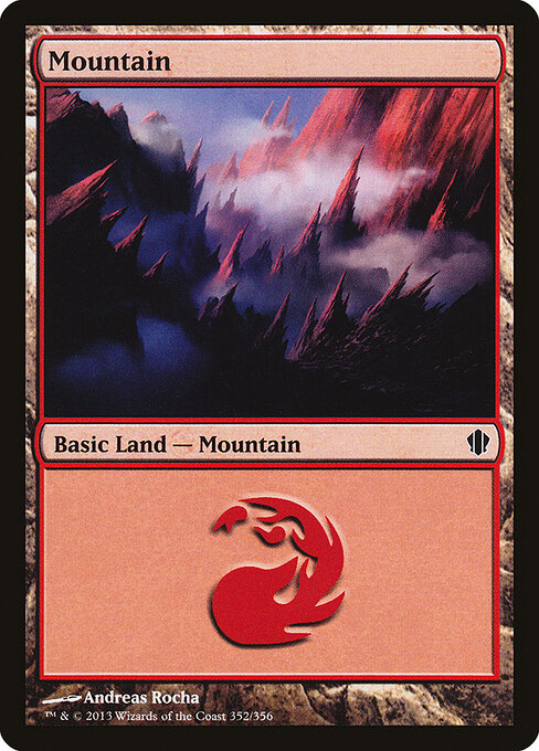Mountain — Commander 2013 #352, art by Andreas Rocha