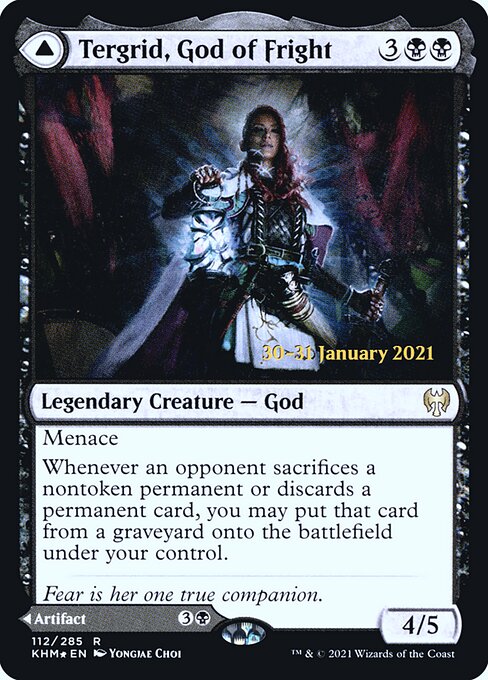 Tergrid, God of Fright // Tergrid's Lantern — Kaldheim Promos #112s, art by Yongjae Choi