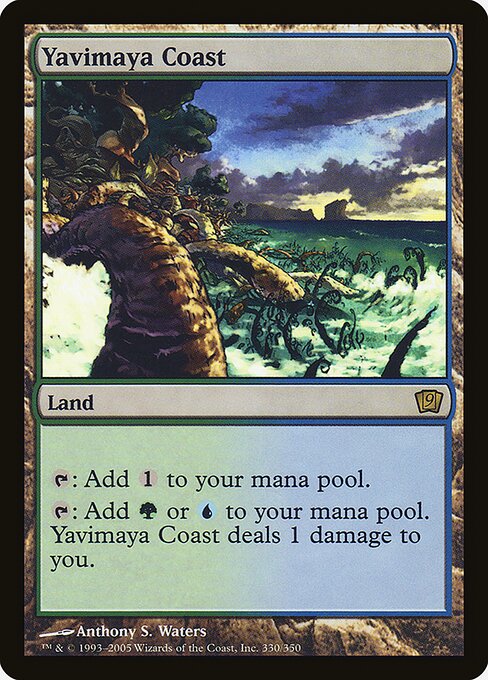 Yavimaya Coast — Ninth Edition #330★, art by Anthony S. Waters