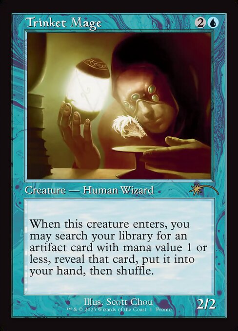 Trinket Mage — Wizards Play Network 2025 #8, art by Scott Chou