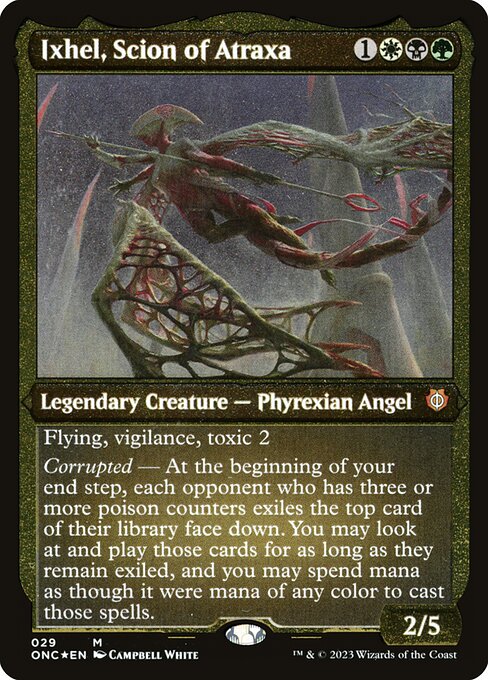 Ixhel, Scion of Atraxa — Phyrexia: All Will Be One Commander #29, art by Campbell White