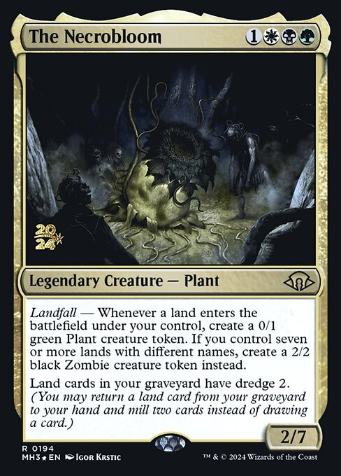The Necrobloom — Modern Horizons 3 Promos #194s, art by Igor Krstic