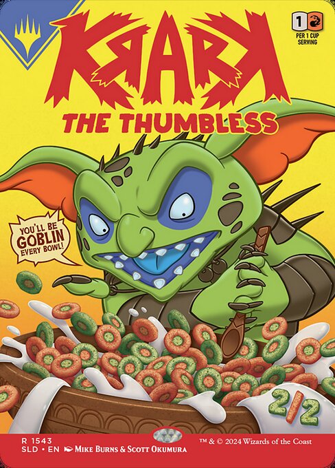 Krark, the Thumbless — Secret Lair Drop #1543, art by Mike Burns & Scott Okumura