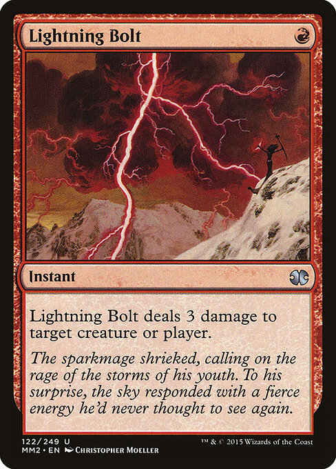 Lightning Bolt — Modern Masters 2015 #122, art by Christopher Moeller