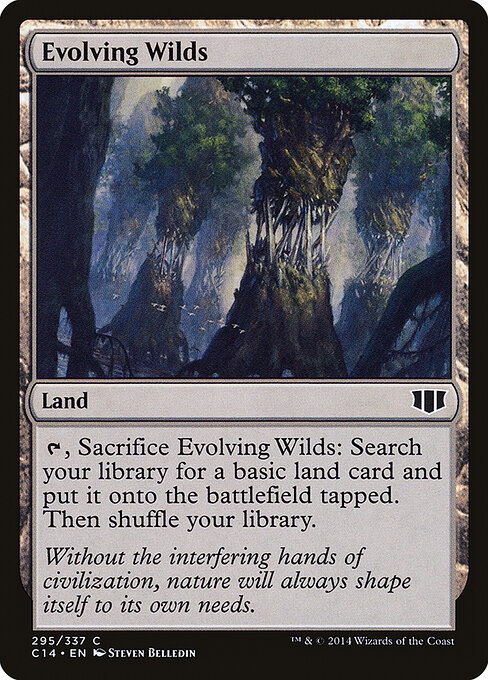 Evolving Wilds — Commander 2014 #295, art by Steven Belledin
