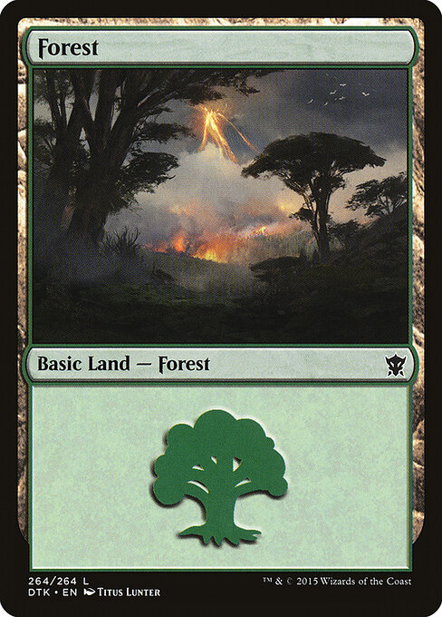 Forest — Dragons of Tarkir #264, art by Titus Lunter
